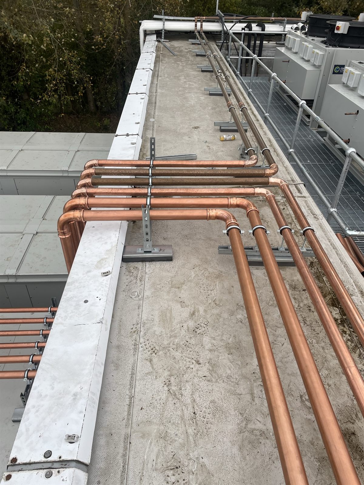 Sainsbury's Rooftop AHU Pipework